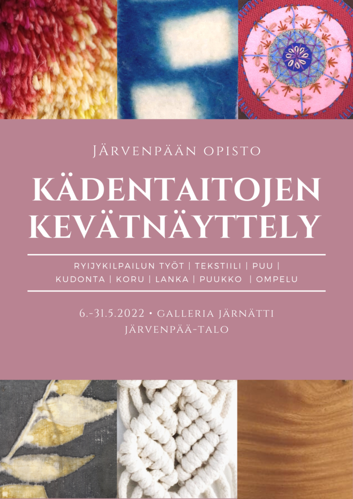 Kädentaitojen kevätnäyttelyn 2022 mainosjuliste